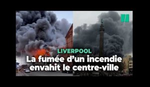 À Liverpool, un incendie impressionnant engloutit un immeuble du centre-ville