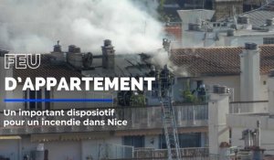 Important feu d'appartement à Nice