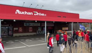 Béthune : une rare mobilisation des salariés d’Auchan pour de meilleurs salaires