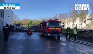 VIDEO. Incendie dans un village d’entreprises à Saint-Herblain