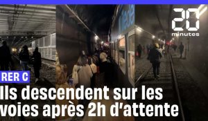 RER C : Après deux heures d'attente, ils décident de descendre sur les voies #shorts