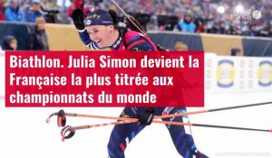 VIDÉO. Biathlon. Julia Simon devient la Française la plus titrée aux championnats du monde