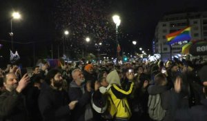 Rassemblement devant le parlement alors que la Grèce légalise le mariage de même sexe