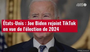 VIDÉO. États-Unis : Joe Biden rejoint TikTok en vue de l'élection de 2024