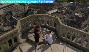 La demande en mariage de Julien à Stéphanie au sommet de la cathédrale de Laon