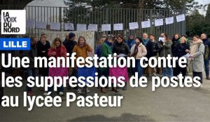 Lille : manifestation des profs devant le lycée Pasteur 