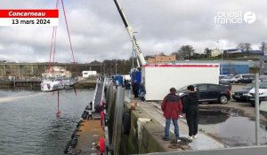 L’imoca de Maxime Sorel remis à l’eau à Concarneau 