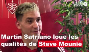 VIDÉO. Stade Brestois : "C'est une bête de la tête", Martin Satriano encense Steve Mounié