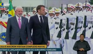 Brésil: Macron et Lula arrivent pour la mise à l'eau du sous-marin Tonelero