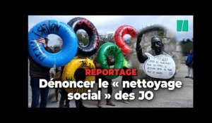 Pour dénoncer le « nettoyage social » des JO, ces militants ont fait parler des statues