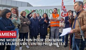Manifestation en soutien à Metex à Amiens