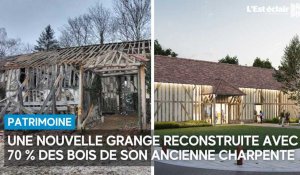 La nouvelle grange reconstruite avec 70 % des bois de son ancienne charpente à Creney-près-Troyes