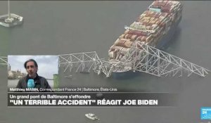 Pont de Baltimore effondré : "un terrible accident" réagit Joe Biden