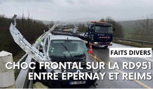 Accident sur la RD 951 entre Épernay et Reims : 4 blessés