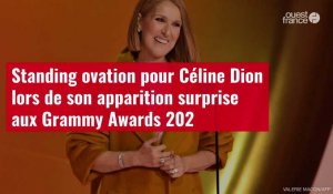 VIDÉO. Standing ovation pour Céline Dion lors de son apparition surprise aux Grammy Awards