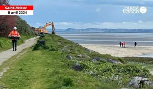 VIDÉO. Bientôt du sable devant les cabanons de la plage du Valais à Saint-Brieuc 