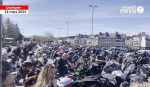 VIDÉO. À Quimper, 600 motards demandent le retrait du contrôle technique en vigueur dès lundi 