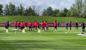 Entraînement du LOSC à la veille du match à Aston Villa