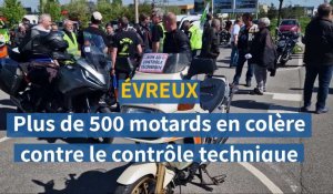 Évreux. 500 motards en colère contre le contrôle technique des deux-roues
