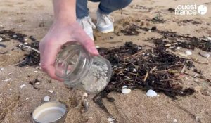 VIDÉO. Nouvelle pollution aux billes de plastiques sur des plages de Loire-Atlantique