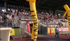 L'ambiance au stade Domec de Carcassonne quelques minutes avant le coup d'envoi du Classic'Aude entre l'USC et le RCN