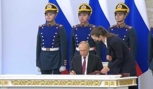 Le président Poutine signe un accord pour annexer quatre régions occupées d'Ukraine