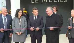 Emmanuel Macron inaugure le complexe culturel du Foirail, à Pau