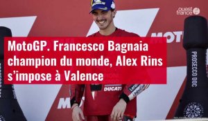 VIDÉO. MotoGP. Francesco Bagnaia champion du monde devant Fabio Quartararo, Alex Rins s’im