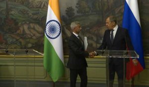 Moscou: conférence de presse des ministres des Affaires étrangères russe et indien