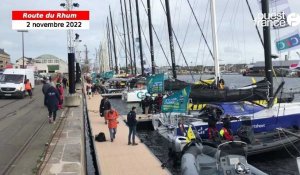 VIDÉO Route du Rhum : les Imoca se préparent à quitter Saint-Malo 