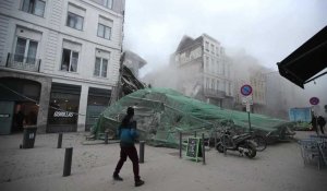 Image de l'effondrement de l'immeuble lillois
