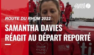 VIDEO. Samantha Davies réagit au report du départ de la Route du Rhum