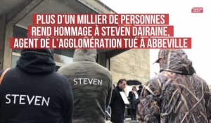 Plus d’un millier de personnes rend hommage à Steven Dairaine, agent de l’Agglomération tué à Abbeville