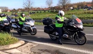 Les motards du Nord et du Pas de Calais manifestent contre le contrôle technique.