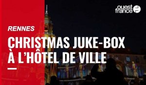 VIDEO. Le spectacle « Christmas juke-box » illumine la façade de l'hôtel de ville de Rennes