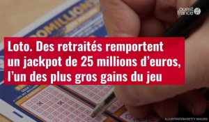 VIDÉO. Loto : des retraités remportent un jackpot de 25 millions d’euros, l’un des plus gros gains du jeu
