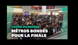 Argentine-France: les images impressionnantes du métro bondé au Qatar