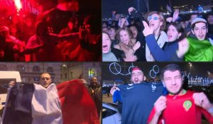 Les supporters de la France célèbrent la victoire à Marseille
