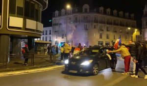 Manifestation au point central a Charleville Mezieres après la victoire des bleus