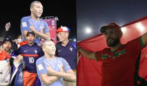 Les supporters arrivent pour la demi-finale de la Coupe du monde entre la France et le Maroc