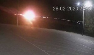 Images de vidéosurveillance montrant la collision entre deux trains survenue en Grèce