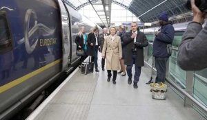 La présidente de la Commission européenne Ursula von der Leyen arrive à Londres