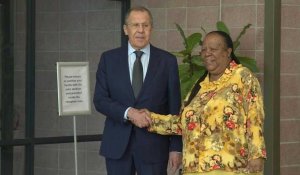 Afrique du Sud: le ministre russe des Affaires étrangères Sergueï Lavrov arrive à Pretoria