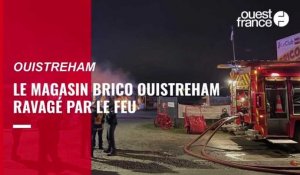 VIDÉO. Incendie au Brico Ouistreham : les pompiers reviennent sur leur intervention