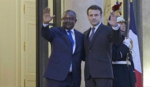 Macron accueille à l'Élysée le président de Guinée-Bissau Umaro Sissoco Embalo