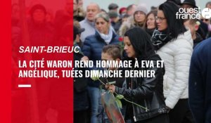 VIDÉO. À Saint-Brieuc, l'hommage de la cité Waron à Eva et Angélique, tuées dimanche dernier