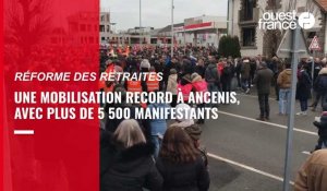 VIDÉO. Revivez la manifestation record contre la réforme des retraites à Ancenis-Saint-Géréon 