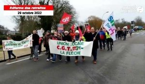 VIDEO. Grève du 31 janvier : à La Flèche, plusieurs centaines de personnes défilent dans le centre-ville