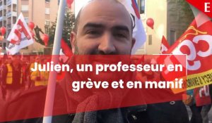 Annecy : Julien, professeur de SVT, fait partie des manifestants
