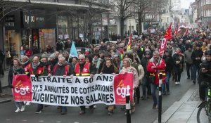 Manifestation contre la retraite à 64 ans à Valenciennes